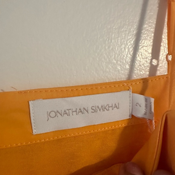 NWT Jonathan Simkhai Tala Puff Sleeve Poplin Top - Picture 8 of 11